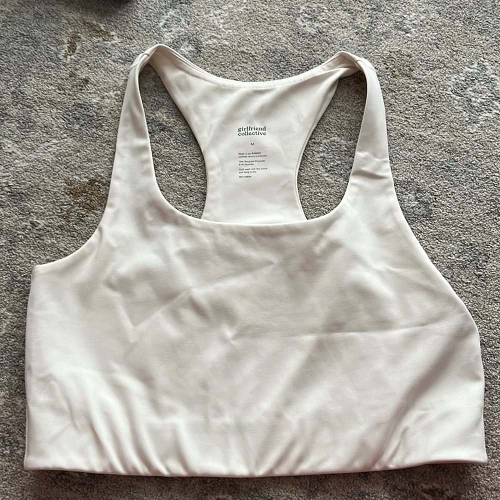 Off-White girlfriend collective sports bra. Gently used. Size medium.
